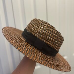 Brixton Real Straw Fedora Hat Xs